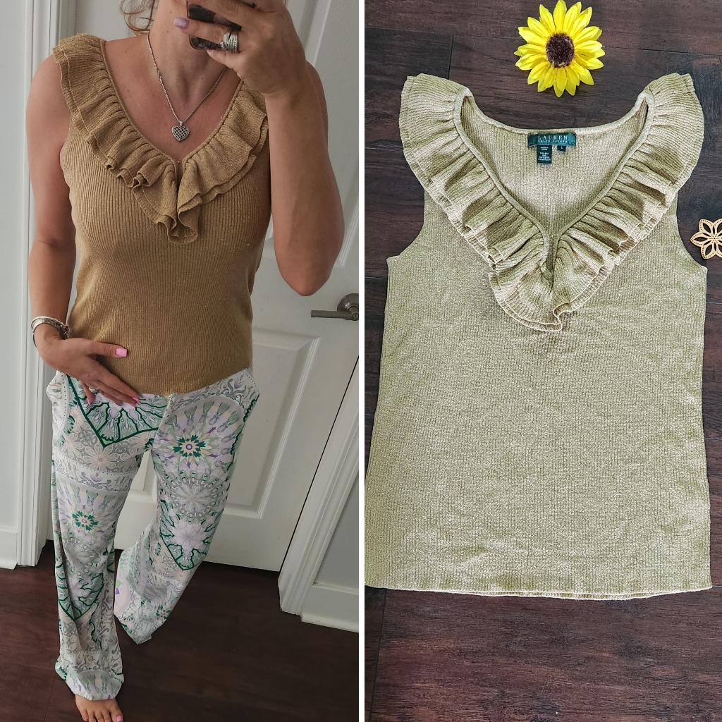 Ralph Lauren Golden Metallic Top Tank